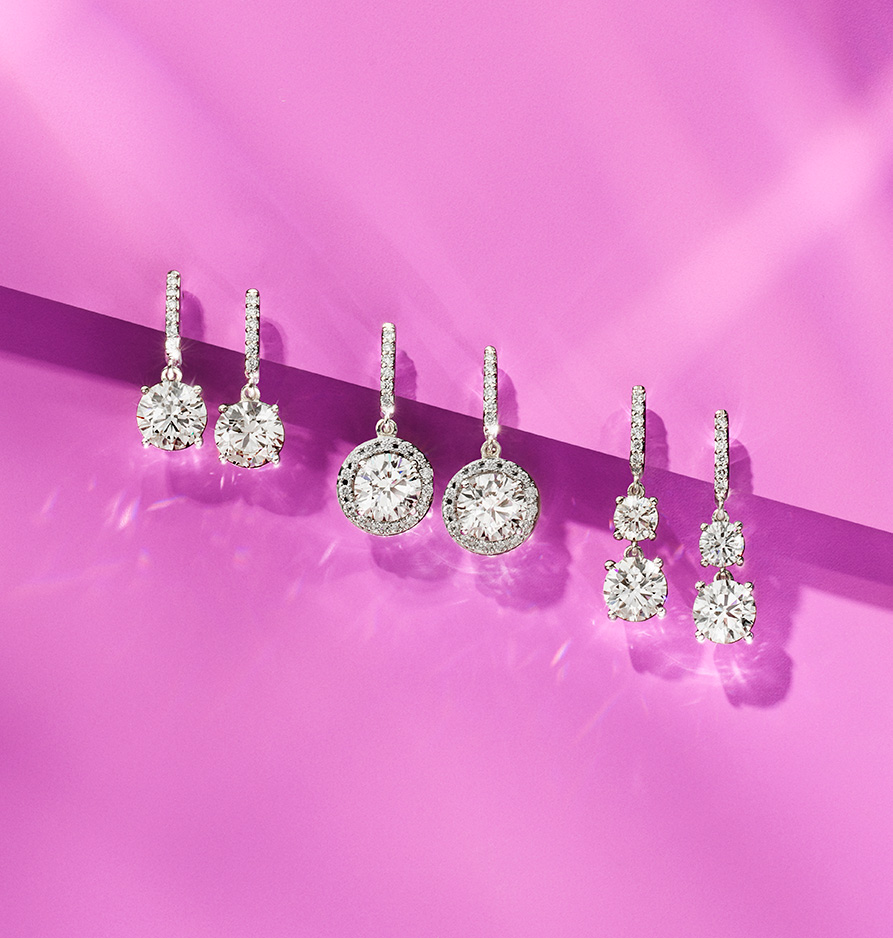 Lightbox diamond drop earrings