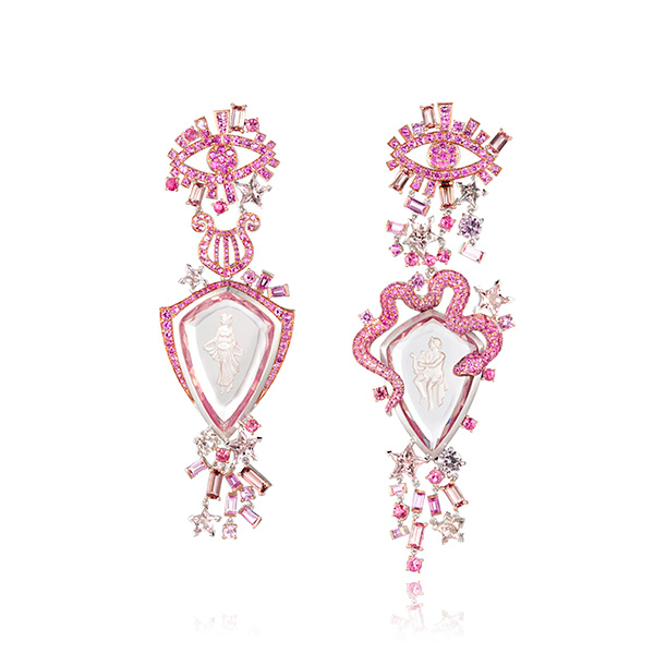 Lydia Courteille Orpheus Eurydice earrings