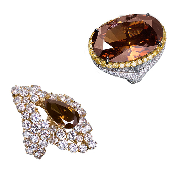 Moussaieff brown diamond rings