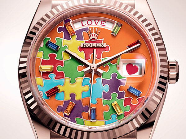 Rolex Day-Date emoji puzzle watch