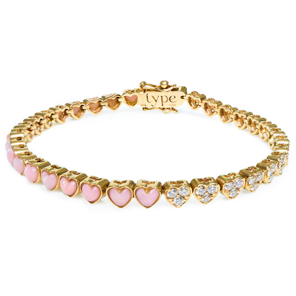 Type pink opal bracelet