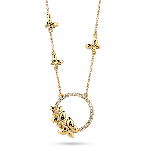 Verlas Butterfly Cluster Necklace