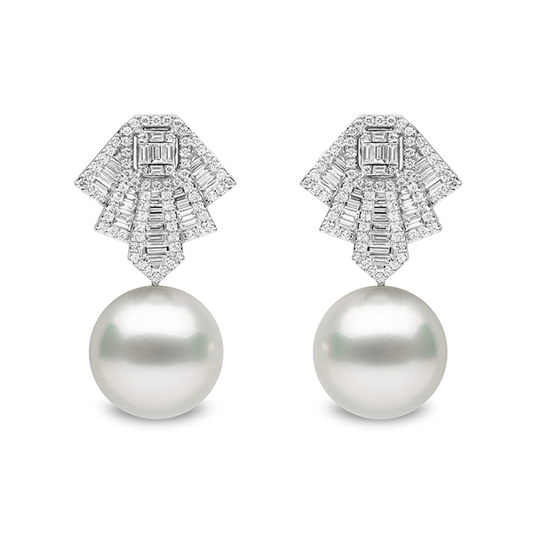 Yoko London diamond pearl earrings