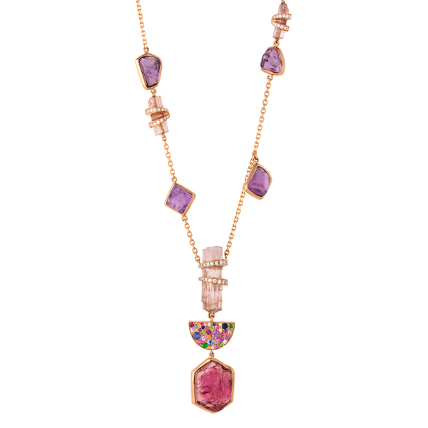 Clara Chehab pink tourmaline necklace