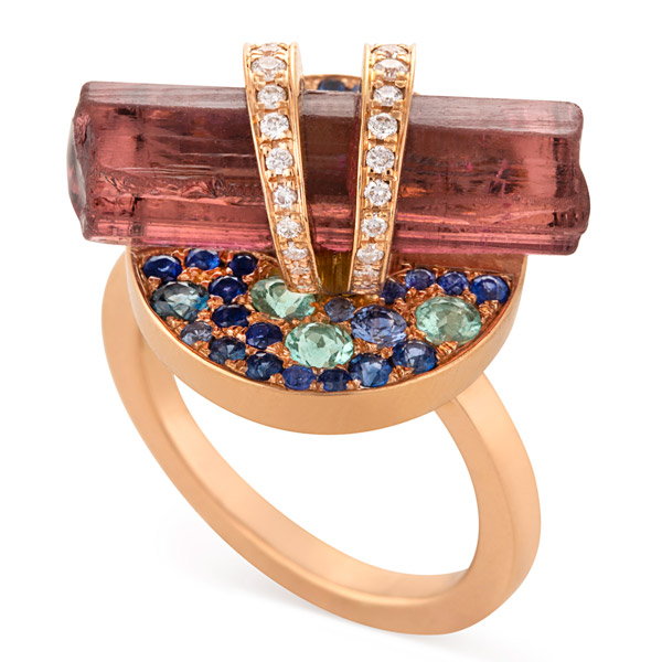 Clara Chehab pink tourmaline ring