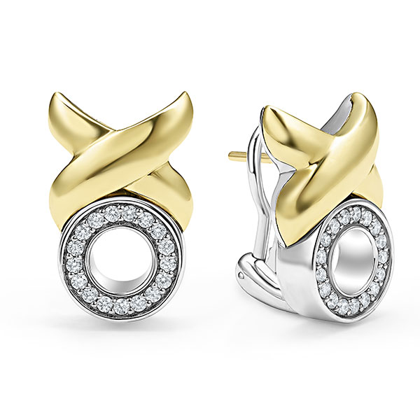Lagos gold silver earrings