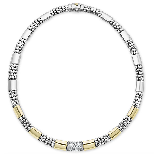 Lagos gold silver necklace