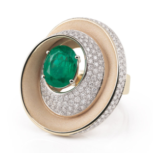 Annamaria Cammilli couture emerald ring