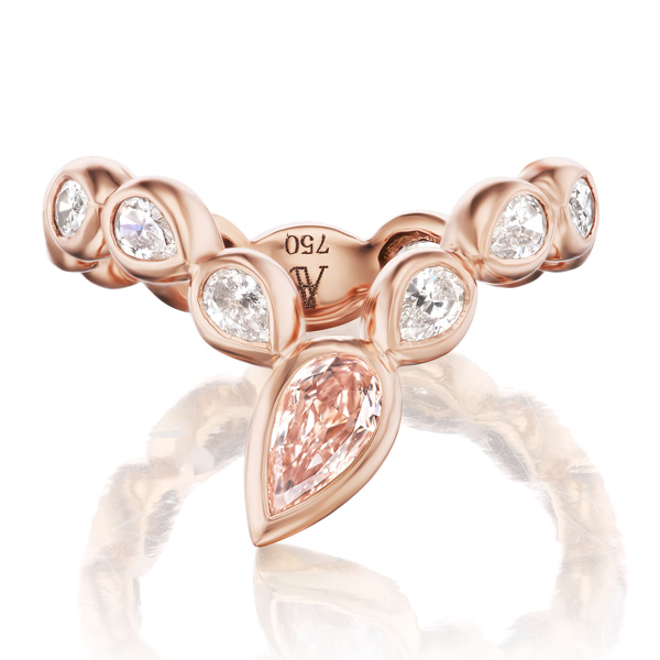 Anne Baker pink diamond ring