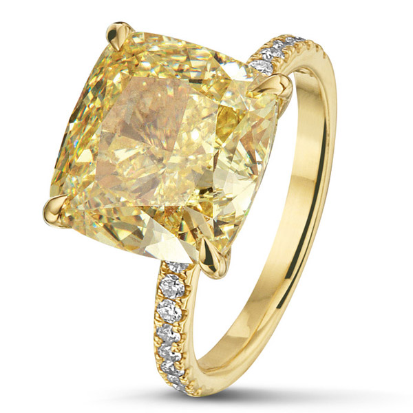 Baunat Diamonds yellow diamond ring