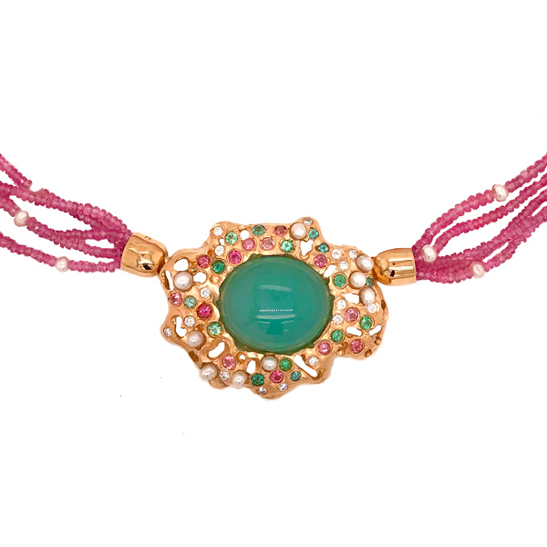 Brenda Smith chrysoprase necklace