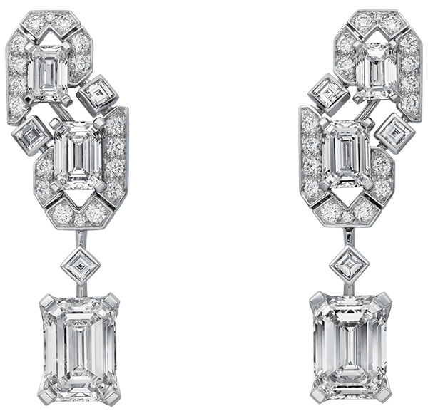 Cartier Surnaturel high jewelry diamond earrings