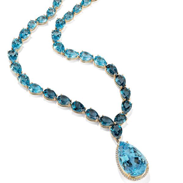 Lali blue topaz necklace