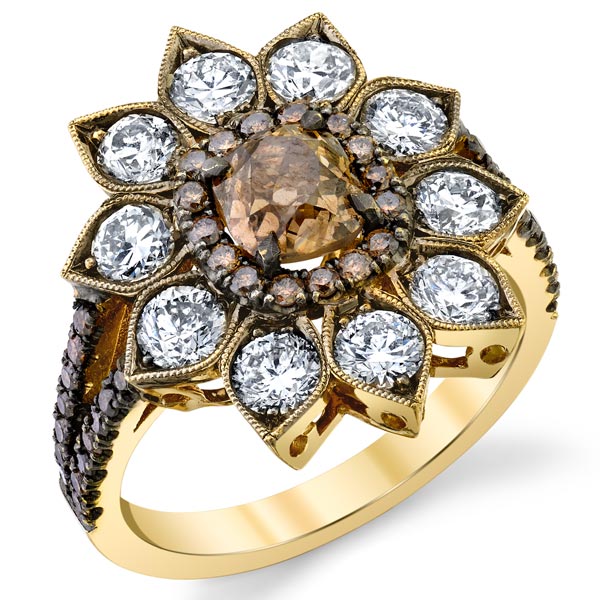 Lord Jewelry brown diamond ring