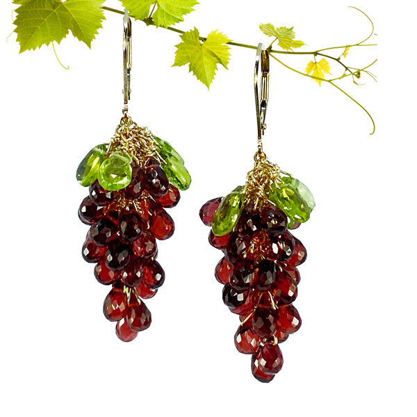 Melinda Lawton Napa grape earrings
