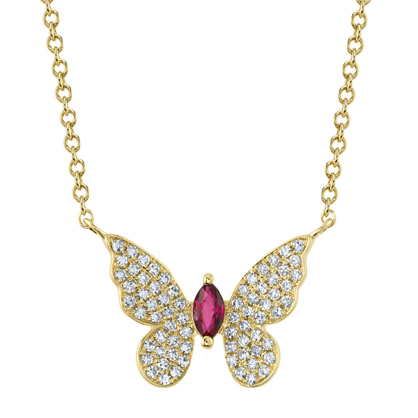 Shy Creation butterfly necklace