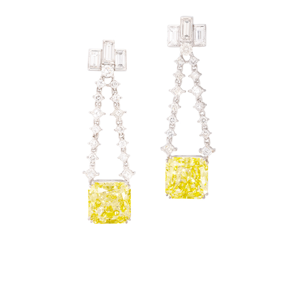 Yellow Diamond earrings