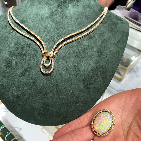 Parle australian opal necklace