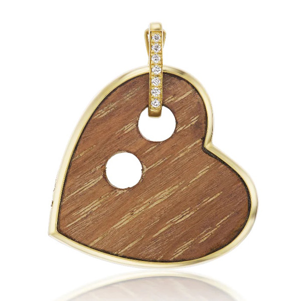 Jenna Blake wooden heart charm