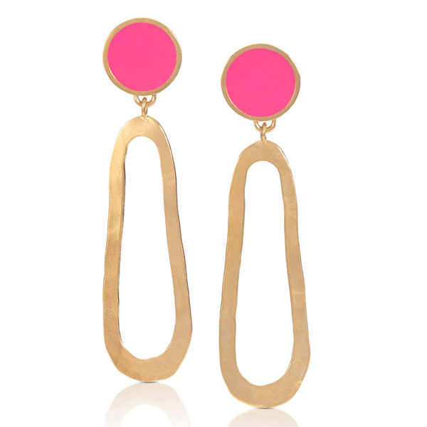 Kitty Joyas fuchsia drop earrings