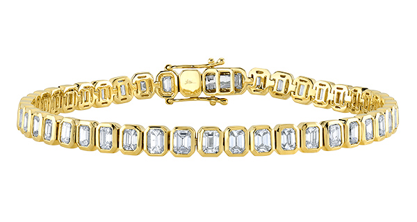 Shy Creation diamond yellow gold tennis bracelet