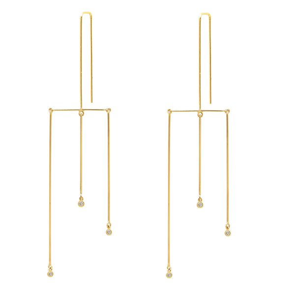 Grace Lee Whisper mobile tri linear earrings