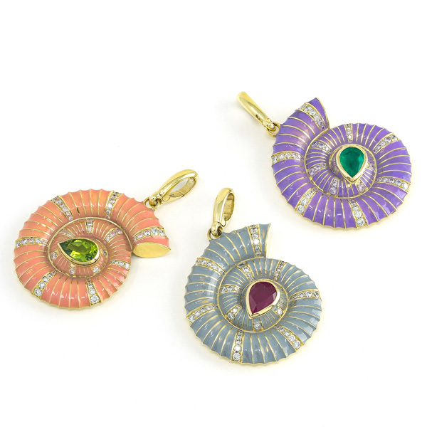 Jenna Blake enamel Helix shell charms