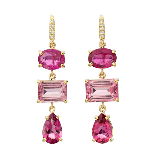 Lauren K pink drop earrings