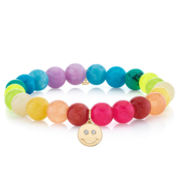 Sydney Evan rainbow jade bracelet