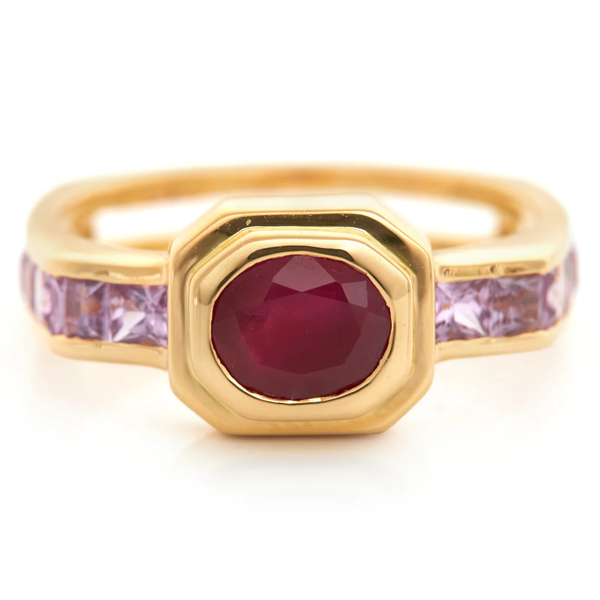 Yi Collection ruby and pink sapphire ring