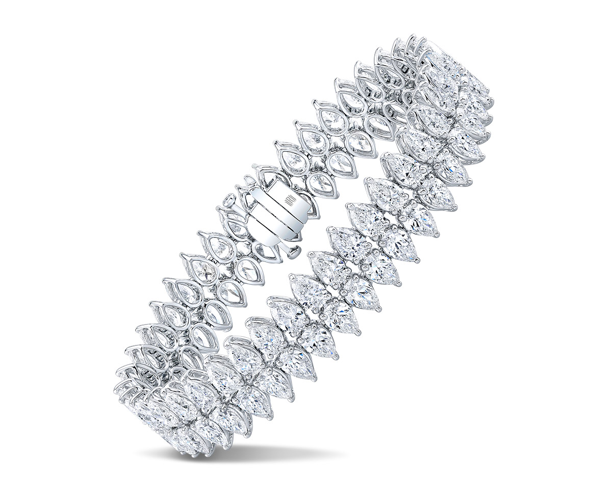 Best Bracelet Rahaminov pear shape diamond bracelet