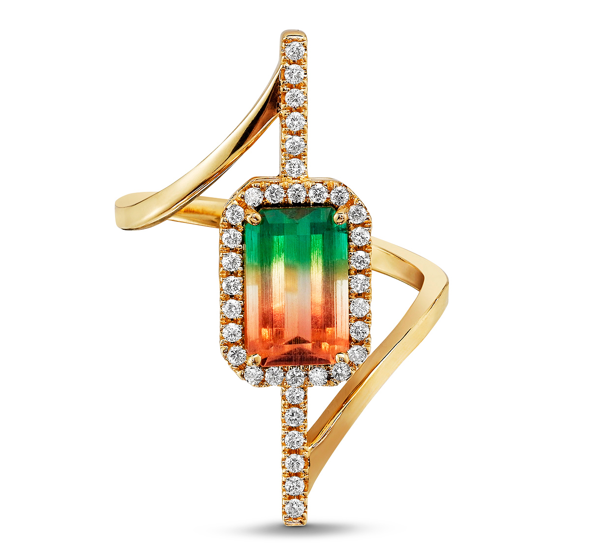 Best Ring Parle watermelon tourmaline ring