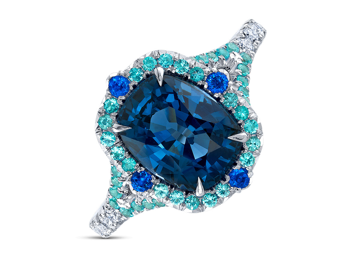 Best Wedding Omi Prive blue spinel paraiba ring