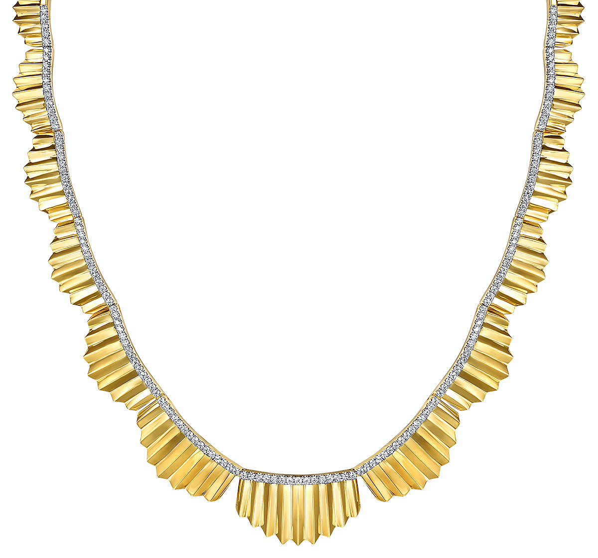 Diamond Jewelry Gabriel yellow gold diamond necklace