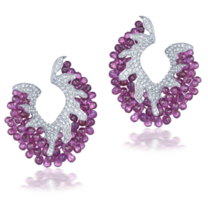 H Ajoomal purple sapphire earrings
