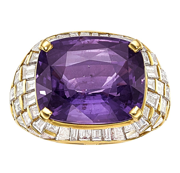 Heritage Bulgari ceylon purple sapphire ring