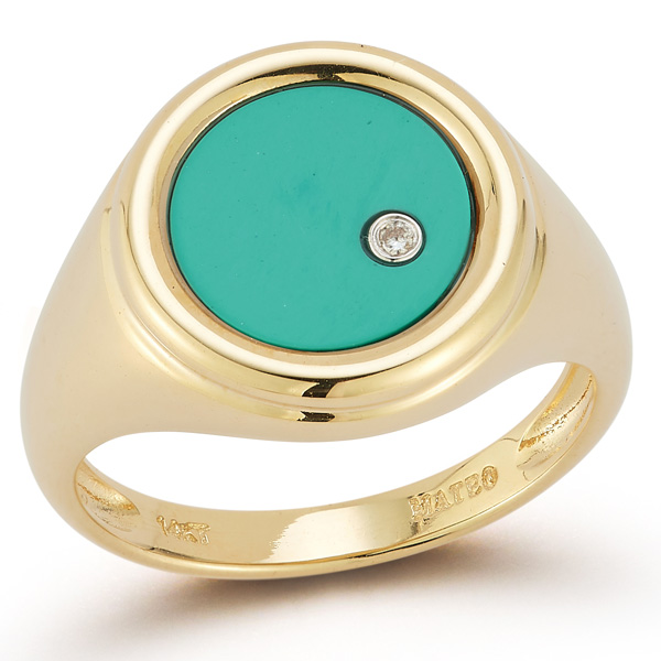 Mateo turquoise coin ring