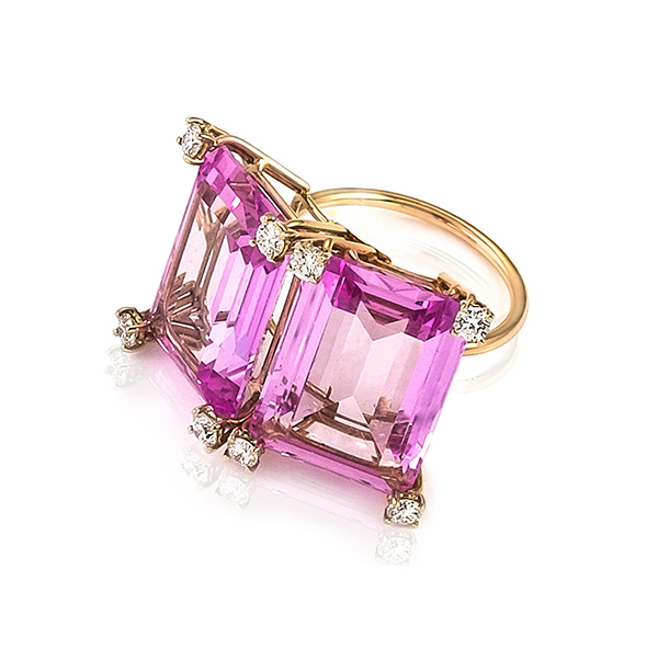 Paolo Piovan pink quartz ring