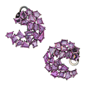 Stone fine jewelry pink sapphire earrings