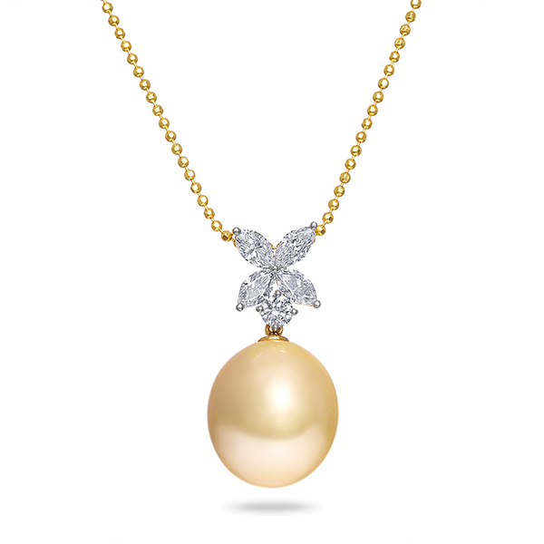 Tara Pearls golden pearl pendant