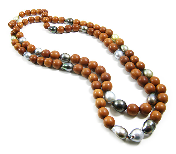 AeZeus Baldwin pearl and bead necklace