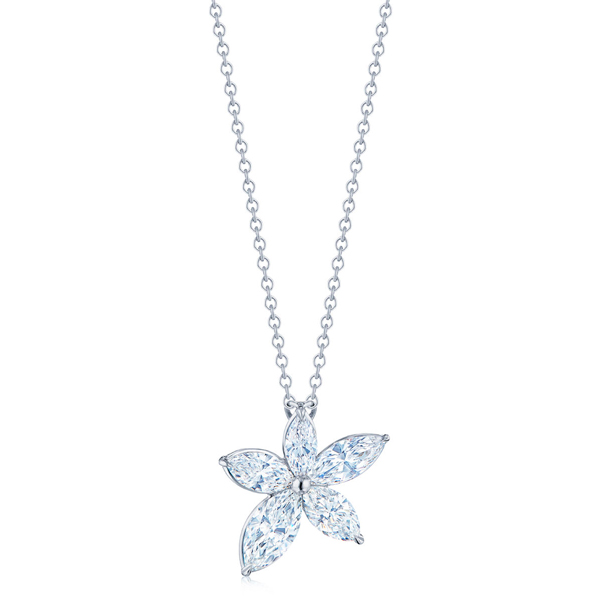 Kwiat diamond flower pendant