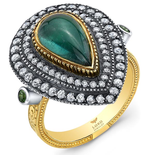 Lord Jewelry green tourmaline ring