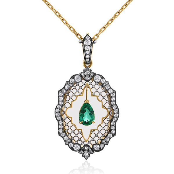 Mindi Mond Colombian emerald pendant