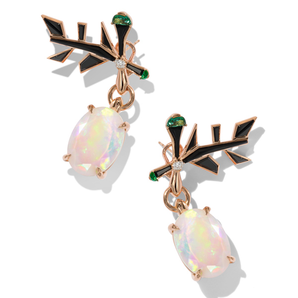 Nak Armstrong opal earrings