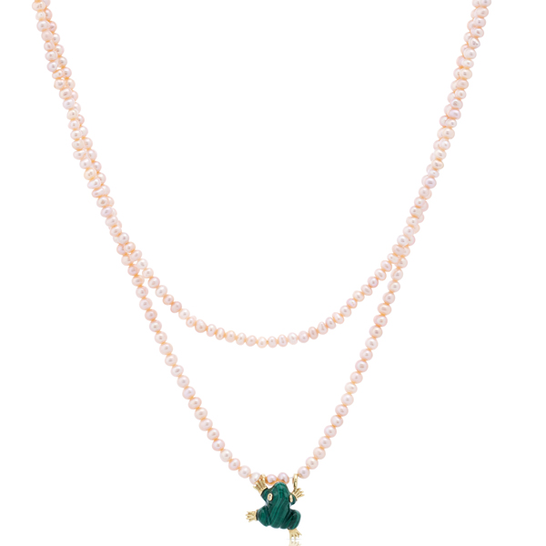 Onirikka pink seed pearl necklace