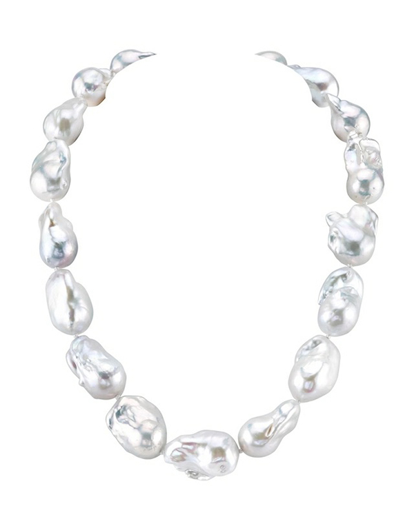 Pearl Source White Baroque Freshwater Necklace