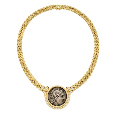 Bulgari - Gold, Ancient Coin, Ruby and Diamond 'Monete' Necklace