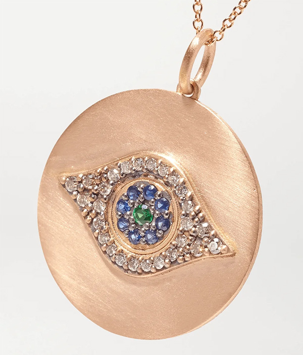 Ileana Makri golden eye pendant for greek auction