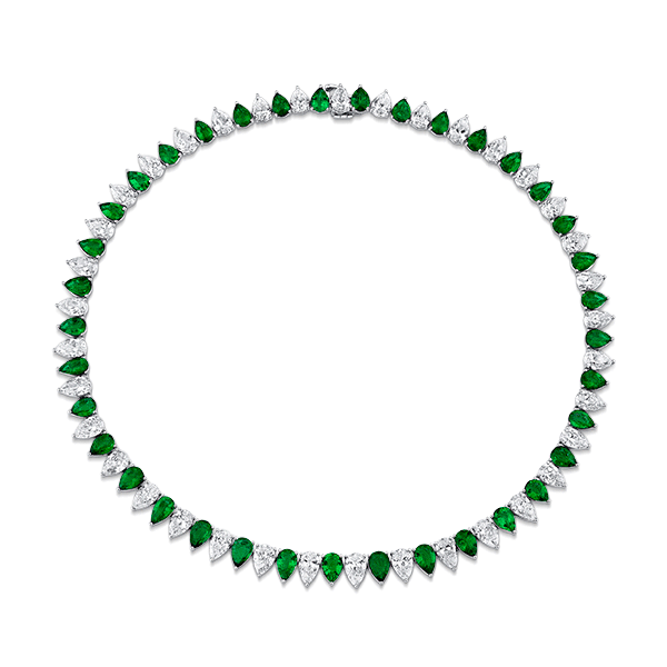 Jared x Shy Dayan emerald diamond necklace